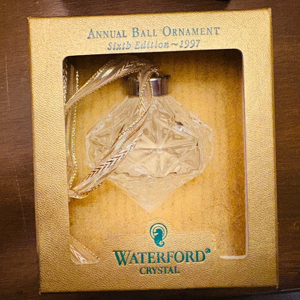 Waterford Crystal Sixth Edition Ornament - Clear and Gold